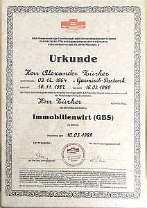 Urkunde Immobilienwirt