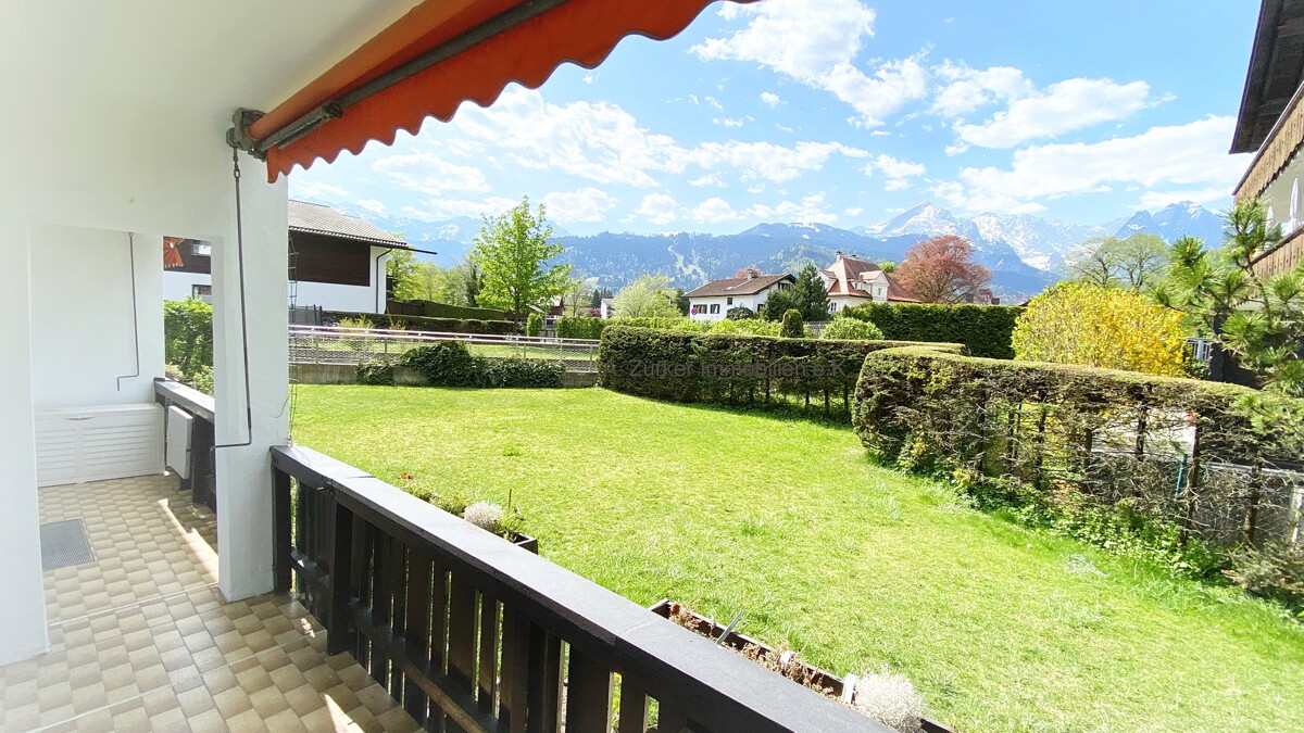 Ein seltenes Juwel in Partenkirchen: Kompaktes Apartment mit Zugspitzblick & Garten-Plus